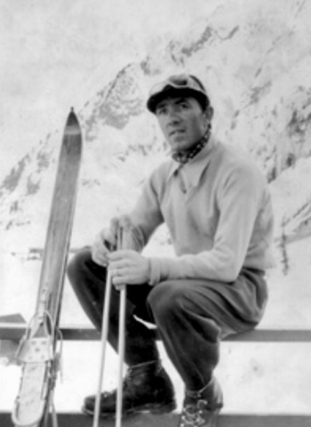 Friedl Pfiefer (1911-1995) Born in St. Anton am Arlberg, Austria, Pfiefer begun instructing under the tutelage of Hannes Schneider, inventor of the Arlberg technique, at age 14. At 18, he became a certified climbing guide, and he became a member of the Austrian national ski team at 22. He won both the Grand Prix de Paris and the Gross Glockner Championships three times, the International Races at Sestriere, Italy, and the combined downhill and slalom championship in the Arlberg-Kandahar.  In 1938, after Hitlter invaded and annexed Austria, Pfeifer fled for America. He landed in Sun Valley and became a US citizen, the director of the resort’s ski school, the winner of Sun Valley’s Harriman Cup and the two-time winner of the US National Slalom title.  In 1942, Pfeifer moved to Salt Lake City and took over the Alta Ski School for one season. His time at Alta was cut short because of World War II. He enlisted in the U.S. Army and became a member of the 10th Mountain Division. Pfeifer subsequently deployed with the Division to Italy and was seriously wounded, losing a lung.  While training with the 10th at Camp Hale, Pfeifer was introduced to Aspen. Following a period of recuperation, he returned in 1945 to operate the ski school and helped to develop both Aspen (Ajax) and Buttermilk Mountains. He ran the Aspen Ski School from 1946 until the mid 1960s. During the 1960-61 season, he established the International Professional Ski Racer's Association (IPSRA) and for the next six years directed pro-racing throughout America.  Besides contributing to skiing as an instructor, racer, and entrepreneur, Pfeifer also coached the 1950 American Women's Ski Team in the F.I.S. Championships at Aspen. In 1956, he also coached the U.S. Women's Ski Team at the Winter Olympic Games held in Cortina d'Ampezzo, Italy.  Pfeifer was elected to the U.S. National Ski Hall of Fame in 1980 and passed away in 1995.