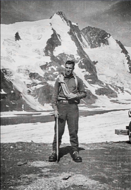 John Merrill de la Montagne (1920–2008). One of the best-traveled of all the mountain troops, at least in terms of reassignments, Montagne (who dropped the “de la” from his name in 1958 “for the convenience of all concerned”) served with the 85th’s Headquarters Companies of both the 2nd and 3rd Battalions, the 85th’s Service Company, and its F, G and L Companies, as well as with the 87th’s E Company and its Headquarters Company, 3rd Battalion. After graduating from Dartmouth College (Outing Club, Glee Club, speed skating athlete, senior year class president, geology major, Palaeopitus, Aegis, Mountaineering Club, Green Key Society, Freshman Book, Casque & Gauntlet; awarded “Industry, Loyalty and Manliness Award” by Loomis Society in 1938) in 1942, he joined the 87th Infantry Regiment at Ft. Lewis, WA. He graduated from The School for Non-Commissioned Officers, The 87th Mountain Infantry, in October 1942, and was commissioned a second lieutenant at Ft. Benning, GA (Officer’s Candidate School) in January 1943. He then returned to the unit for multiple reassignments, and deployed to Italy, where he was awarded a Bronze Star for meritorious service in support of combat operations during the period of 20 February 1945, to 2 May 1945, in the Appenine Mountains and Po Valley. Following V-E Day, he led the special mountain and glacier climbing school run by the 85th on Grossglockner, Austria’s highest mountain, during the summer of 1945.  Following the war, he moved to Jackson, WY, where he became a Ranger and Ranger Naturalist in Wyoming’s Grand Teton National Park and organized the Park’s first mountain rescue and climbing groups. After receiving his Masters and PhD from the University of Wyoming, he settled in Bozeman, Montant, where he began teaching at Montana State University. His pioneering leadership in the field of avalanche science included the initiation of the first college course in the US in snow and avalanche principles. He was also a founding member and President of the American Association of Avalanche Professionals.