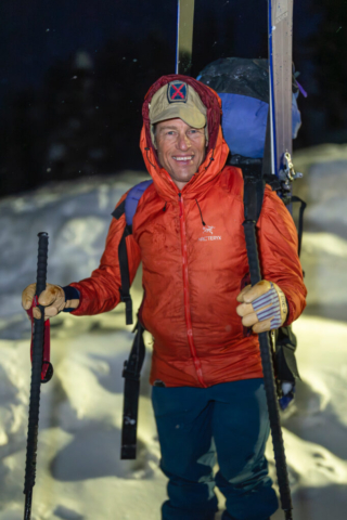 Christian Beckwith prepares to carry eighty pounds up Mt. Glory as part of the Ninety-Pound Rucksack Challenge's Wyoming leg. Photo: Chris Anderson